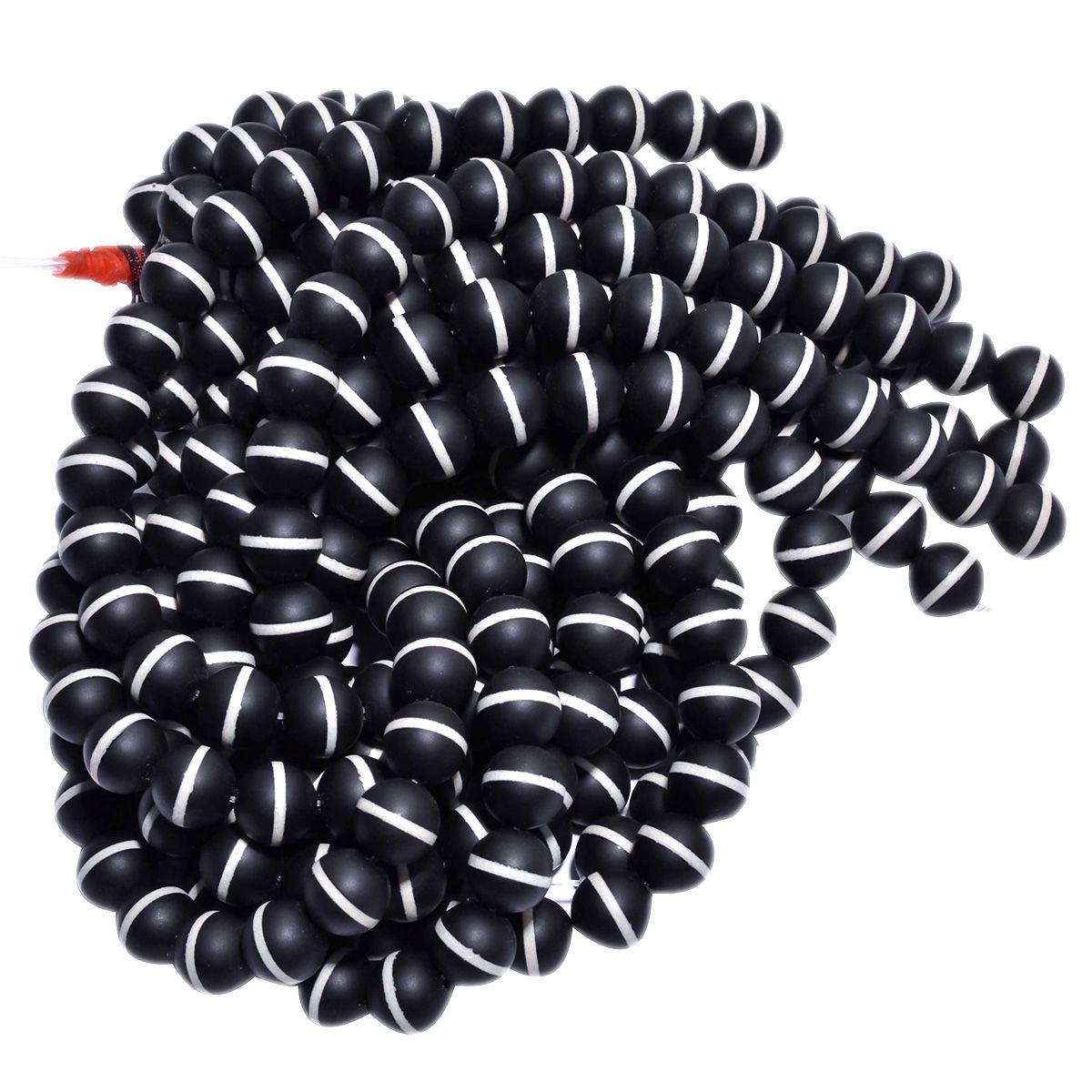 Black And White Agate Plain Stone Beads Round Ball Shape-12 mm Size