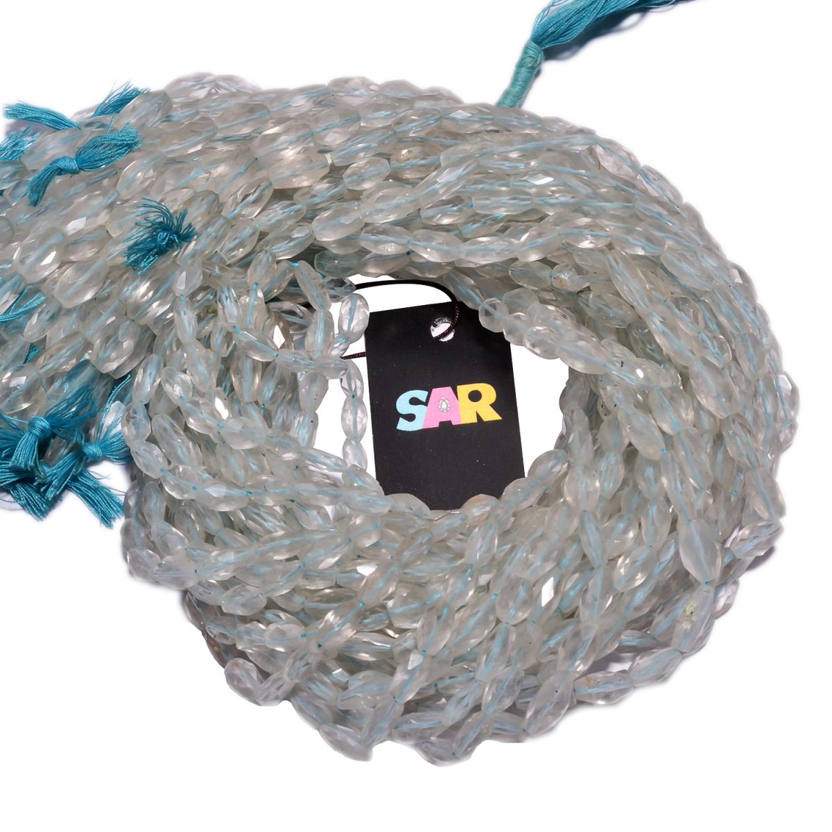 Blue Topaz (Dyed) Faceted Stone Beads  7x5-12x9mm With  Oval Shape