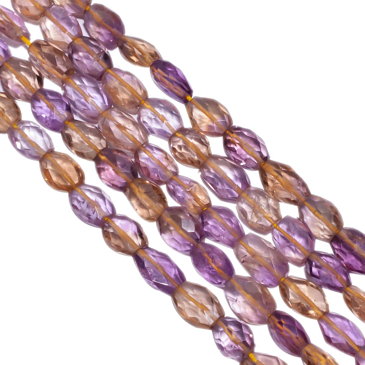 Ametrine Oval Shape Faceted Stone Beads- 8x6-9x7mm