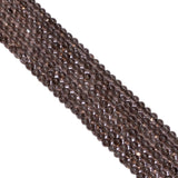 Smoky Quartz 3mm Smooth Round Beads Strand, Smoky Quartz Round Beads Strand