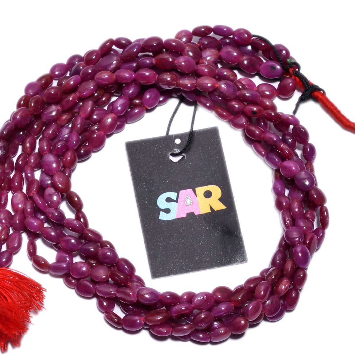 African Ruby Oval Shape - 4x5-12x9mm Precious Stone Beads