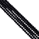 Black Onyx Round Ball  Plain Stone Beads -4 mm Size