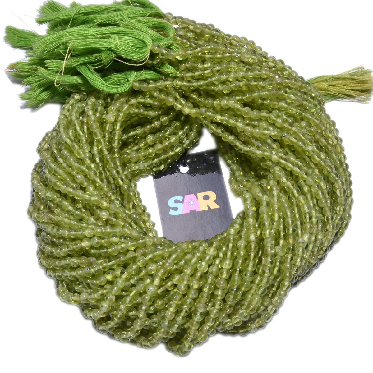 Peridot 4mm Smooth Roundel Beads Strand, Peridot Plain Roundel Beads, Peridot Stone Beads