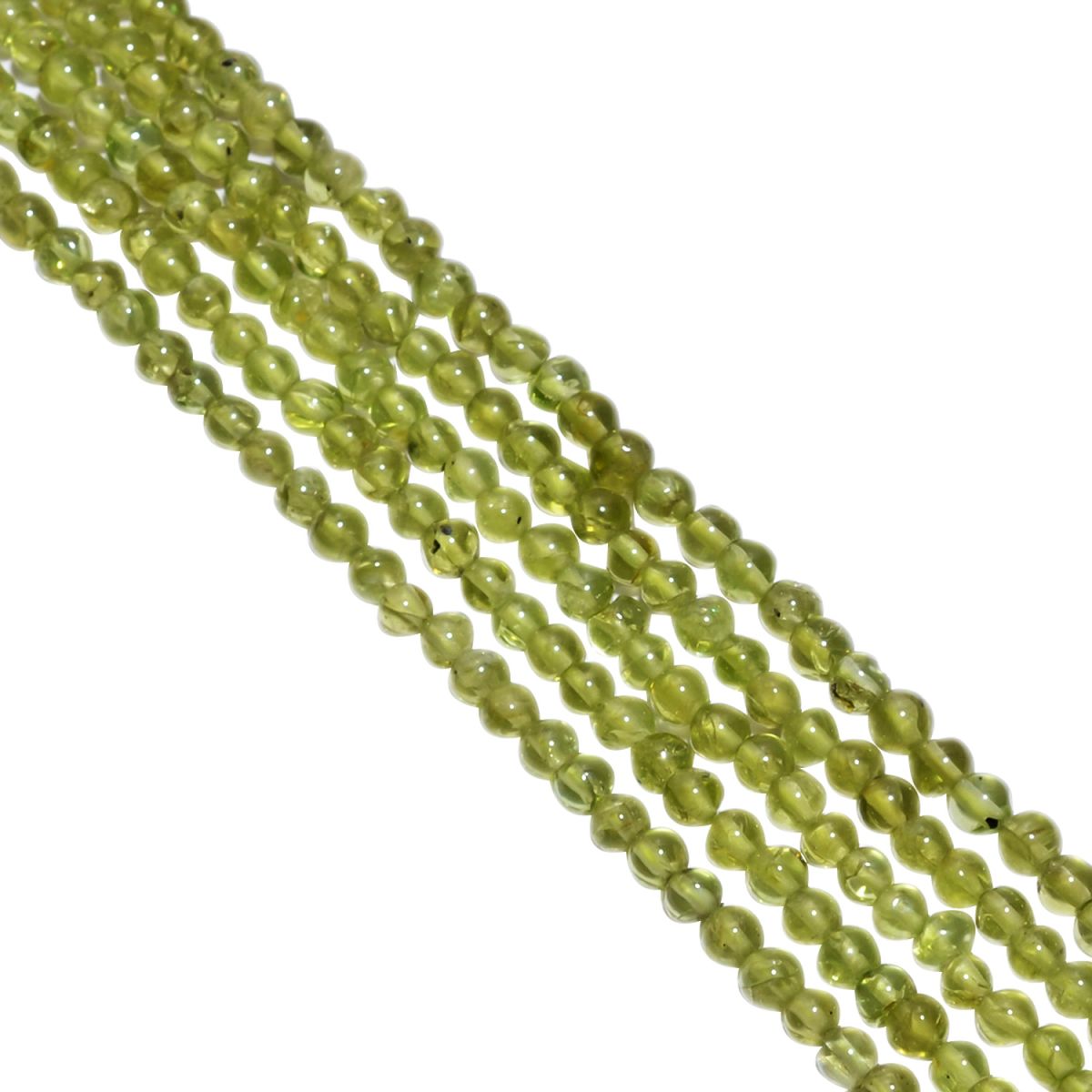 Peridot 4mm Smooth Roundel Beads Strand, Peridot Plain Roundel Beads, Peridot Stone Beads