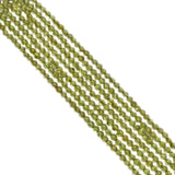 Peridot 3mm Smooth Roundel Beads Strand, Peridot Plain Roundel Beads, Peridot Beads Strand