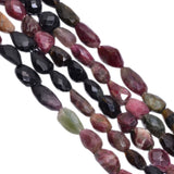 Multi Tourmaline Faceted Stone Beads in Roundel Shape, 10x9-21x14mm