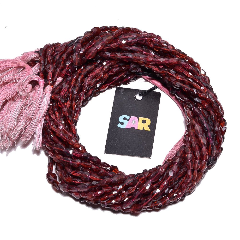 Garnet Faceted Beads-4x4.5-8x6.5mm Size And Oval Shape
