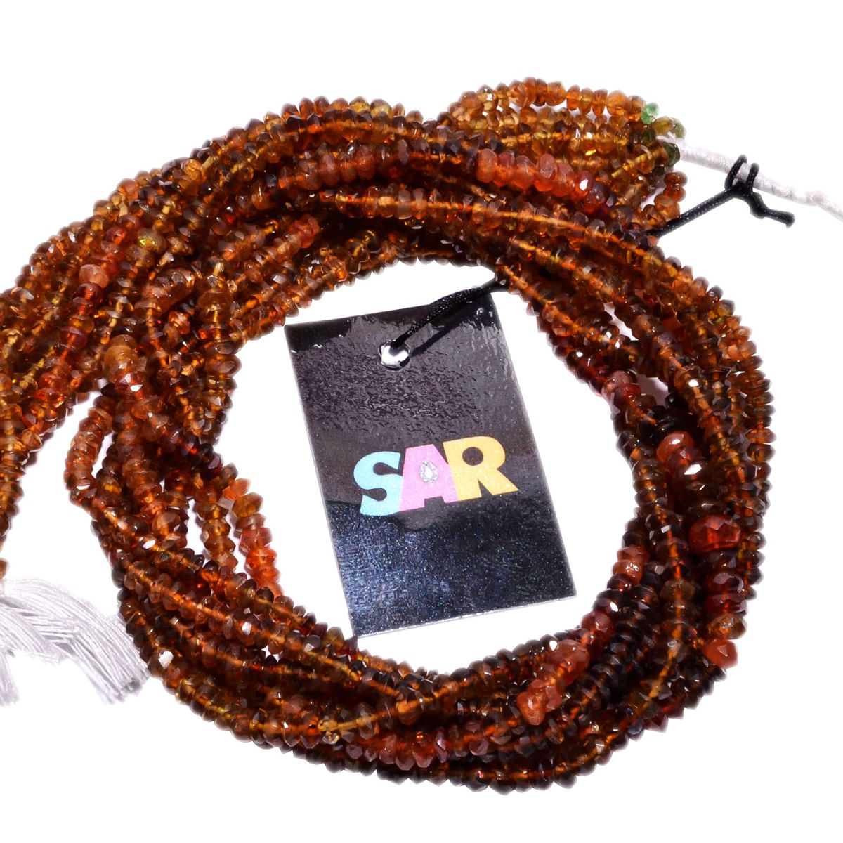 Petro Tourmaline Faceted Roundel Beads in 4-4.5mm