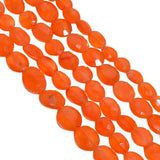 Carnelian 7x9-20x12mm Faceted Oval Beads Strand, Carnelian Faceted Oval Beads, Carnelian Stone Beads