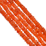 Carnelian 7-10mm Smooth Roundel Beads Strand, Carnelian Plain Roundel Beads, Carnelian Stone Beads