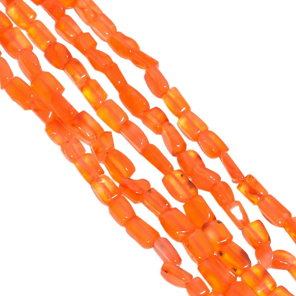 Carnelian 6x4-8x5mm Smooth Cube Beads Strand, Carnelian Plain Cube Beads, Carnelian Stone Beads