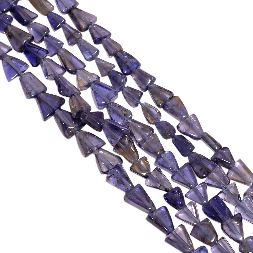 Iolite Plain Semi Precious Stone Beads Trillion Shape-6mmSize