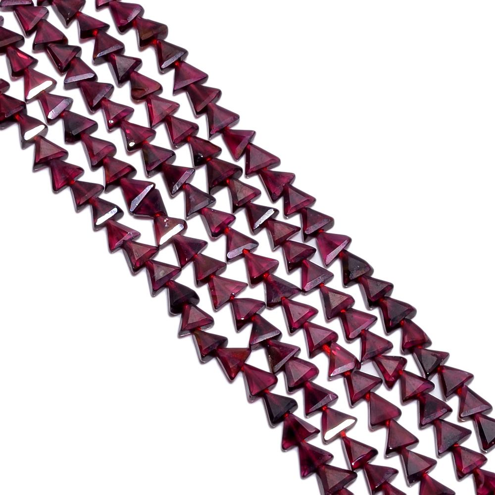 Garnet Faceted Beaded Beads in 4x4-5x5mm size and Trillion  Shape