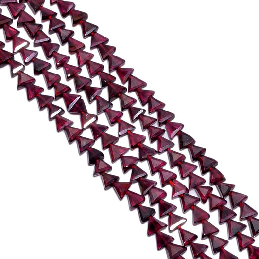 Garnet Faceted Beaded Beads in 4x4-5x5mm size and Trillion  Shape