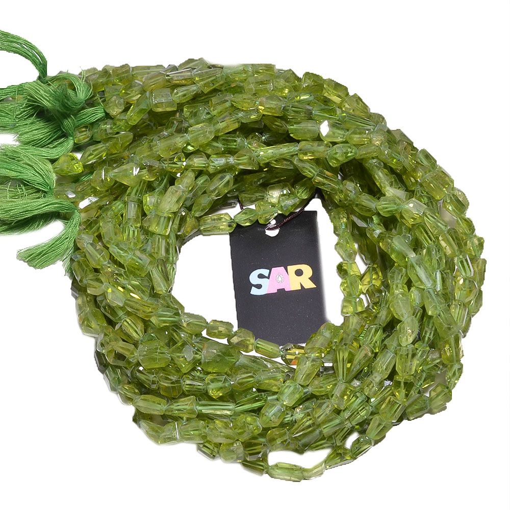 Peridot 6x5-11x16mm Step Cut Negget Beads Strand, Peridot Step Cut Nugget Beads, Peridot Beads Strand, Peridot