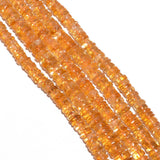 Citrine Smooth Beaded Beads Wheel Shape- 6x10 mm