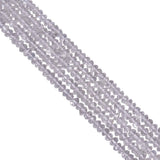 Crystal Quartz (Hand Cut) 4mm Faceted Roundel Strand, Crystal Quartz Faceted Roundel Beads, Crystal Quartz