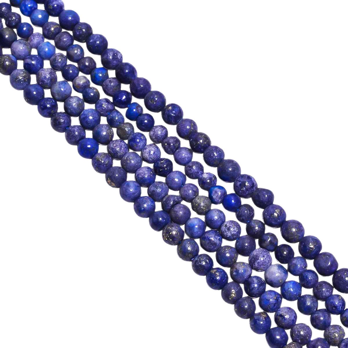 Lapis Smooth Beaded Beads Round Shape Strand In 4.5mm