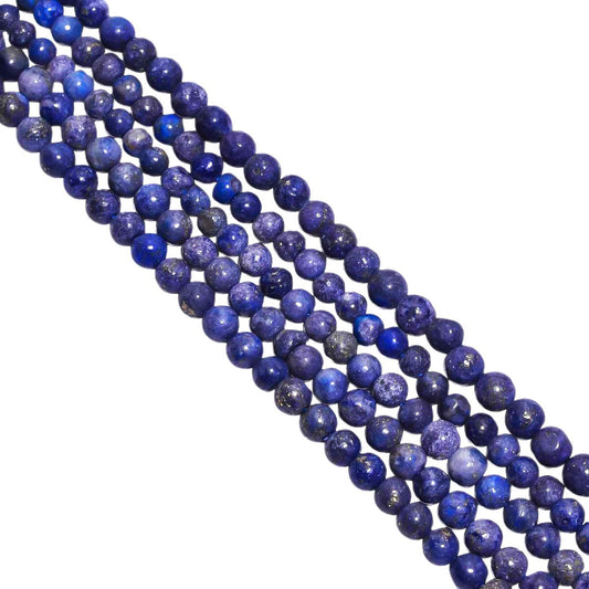 Lapis Smooth Beaded Beads Round Shape Strand In 4.5mm