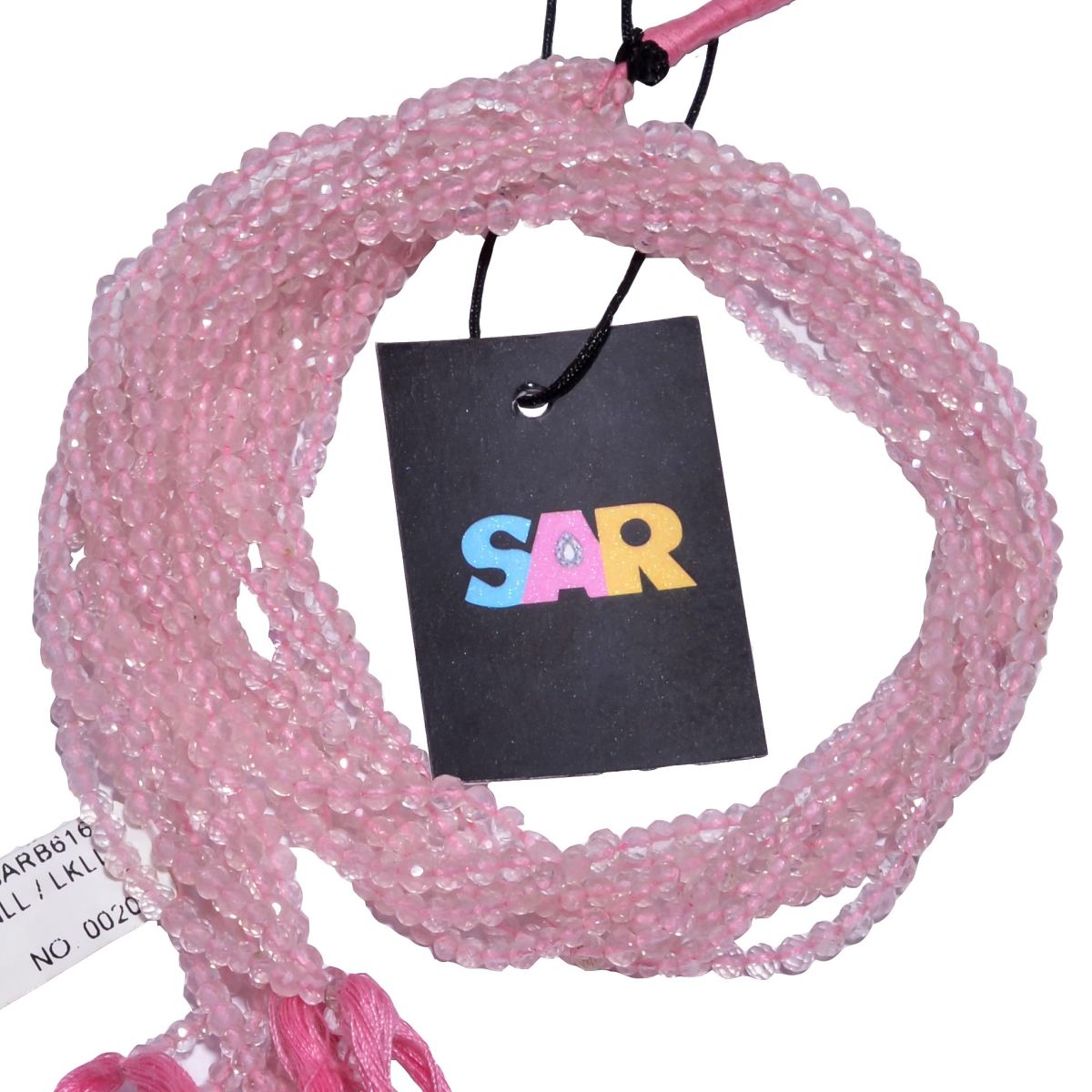 Rose Quartz Faceted Round Beads Strand in 3mm Size