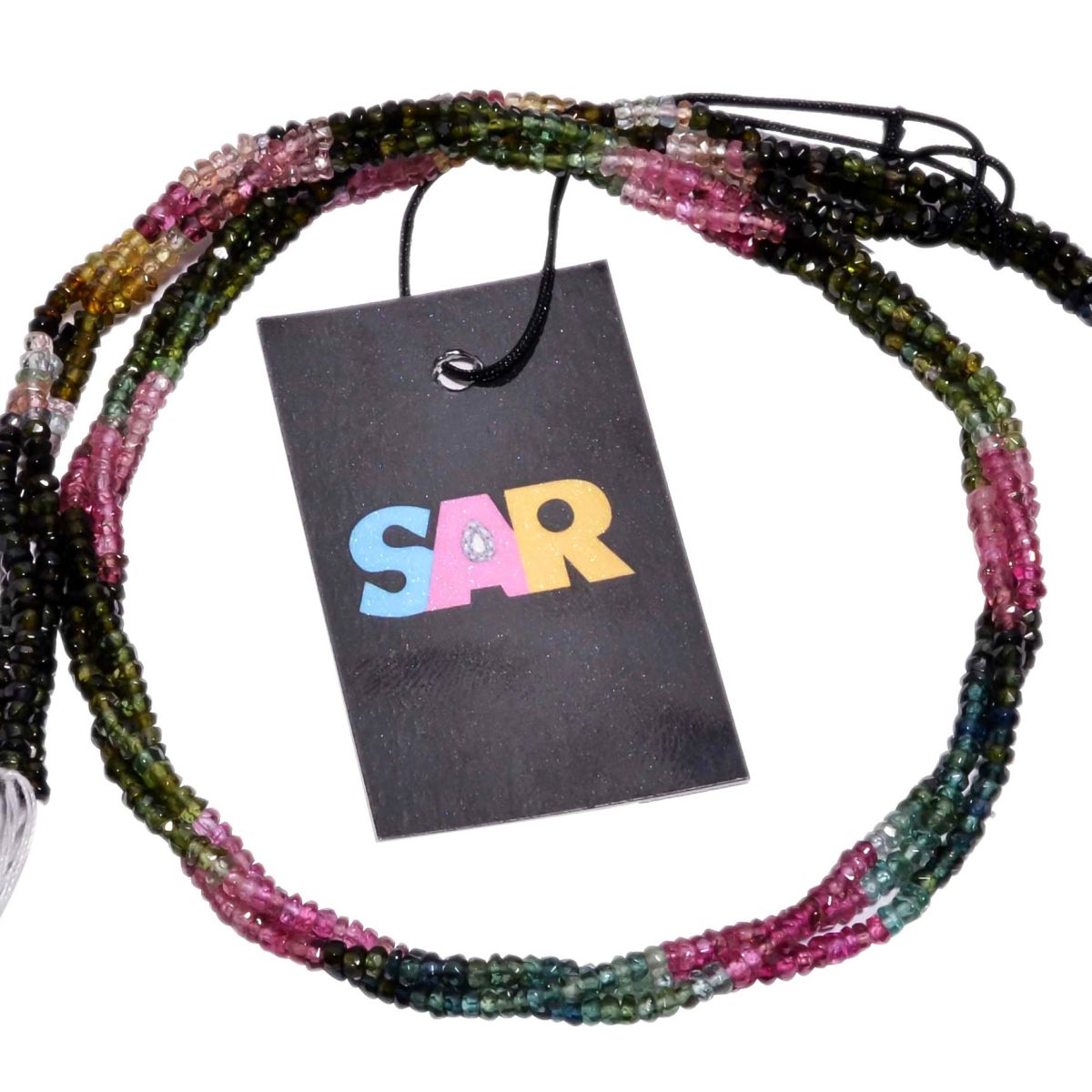 Tourmaline Stone-AAA Quality Multi Color Roundel Shape Beads, 2.5mm