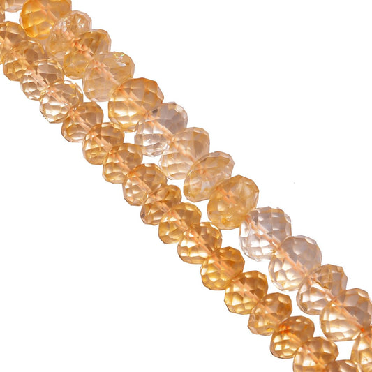 Citrine Faceted Stone Beads Rounde Shape,( 10-12mm Size)