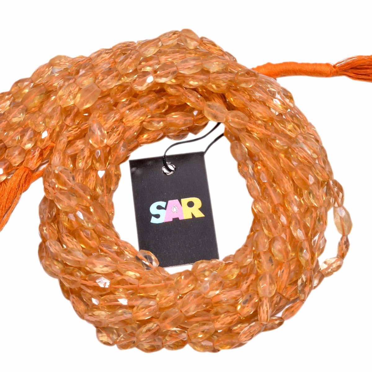 Citrine Faceted Stone Beads Oval Shape, 8x6-14x10mm  Size