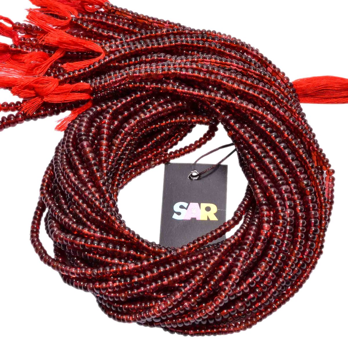 Garnet Plain  4.5-5mm Size Beads, Roundel Shape