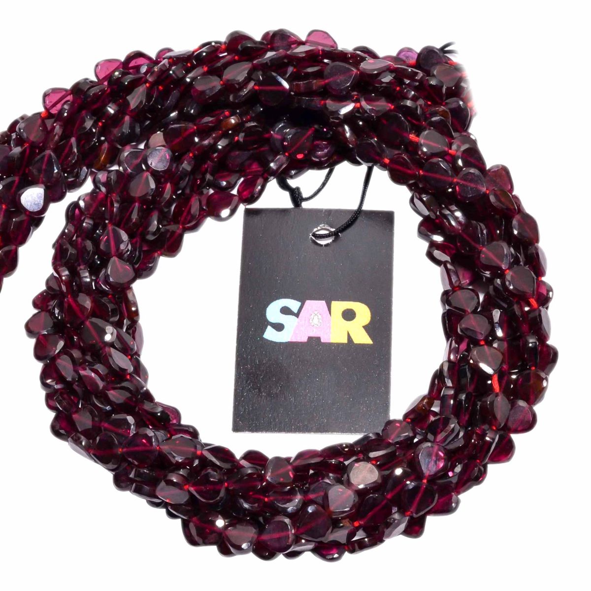Garnet Faceted  Stone Beads-6x6 mm With Heart Shape
