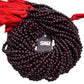 Garnet Plain Beaded Beads- 6-6.5mm  (Round Ball Shape)