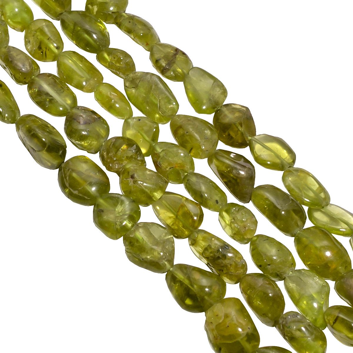 Peridot 8x7-14x8mm Smooth Nugget Beads Strand, Peridot Smooth Nugget Beads, Peridot Plain Nugget Beads Strand