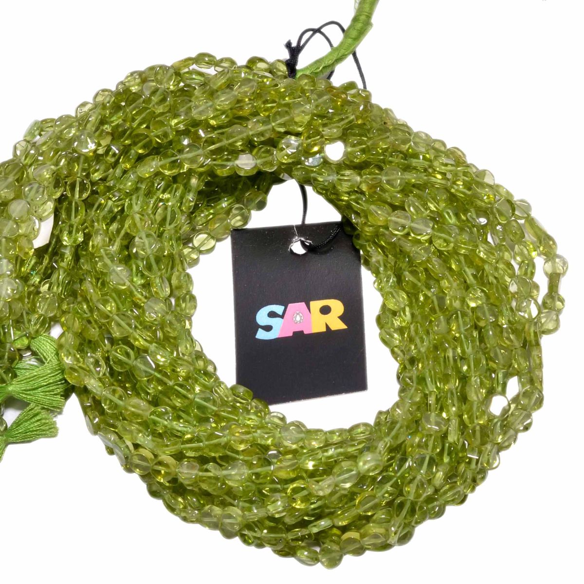 Peridot 4.5-5mm Smooth Coin Beads Strand, Peridot Smooth Coin Beads, Peridot Beads Strand, Peridot Plain Coin Beads