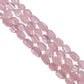Rose Quartz Smooth Beaded Beads in 11x8-7x10mm Oval Shape