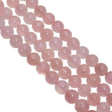 Rose Quartz  Smooth Stone Beads -8 mm Size And Round Ball Shape