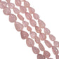Rose Quartz Plain Beaded Beads-  10x9-16x12mm Pear Shape