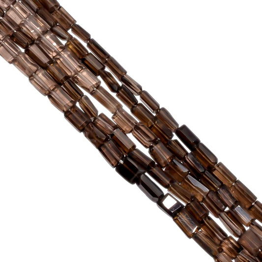 Smoky Quartz 5x7-7x4mm Smooth Rectangle Beads Strand, Smoky Quartz Plain Rectangle Beads, Smoky Quartz