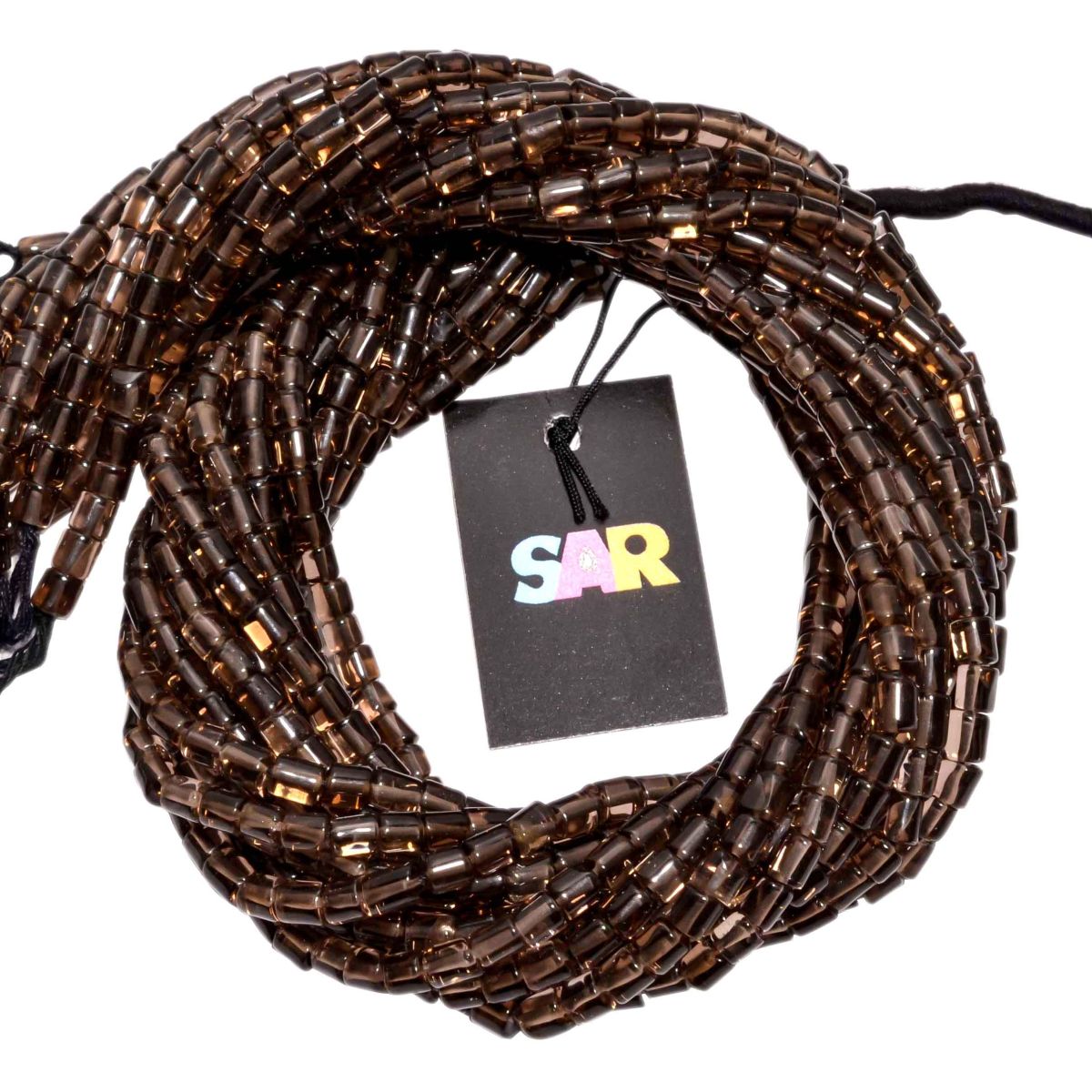 Smoky Quartz 5-7mm Smooth Roundel Beads Strand, Smoky Quartz Plain Roundel Beads Strand, Smoky Quartz