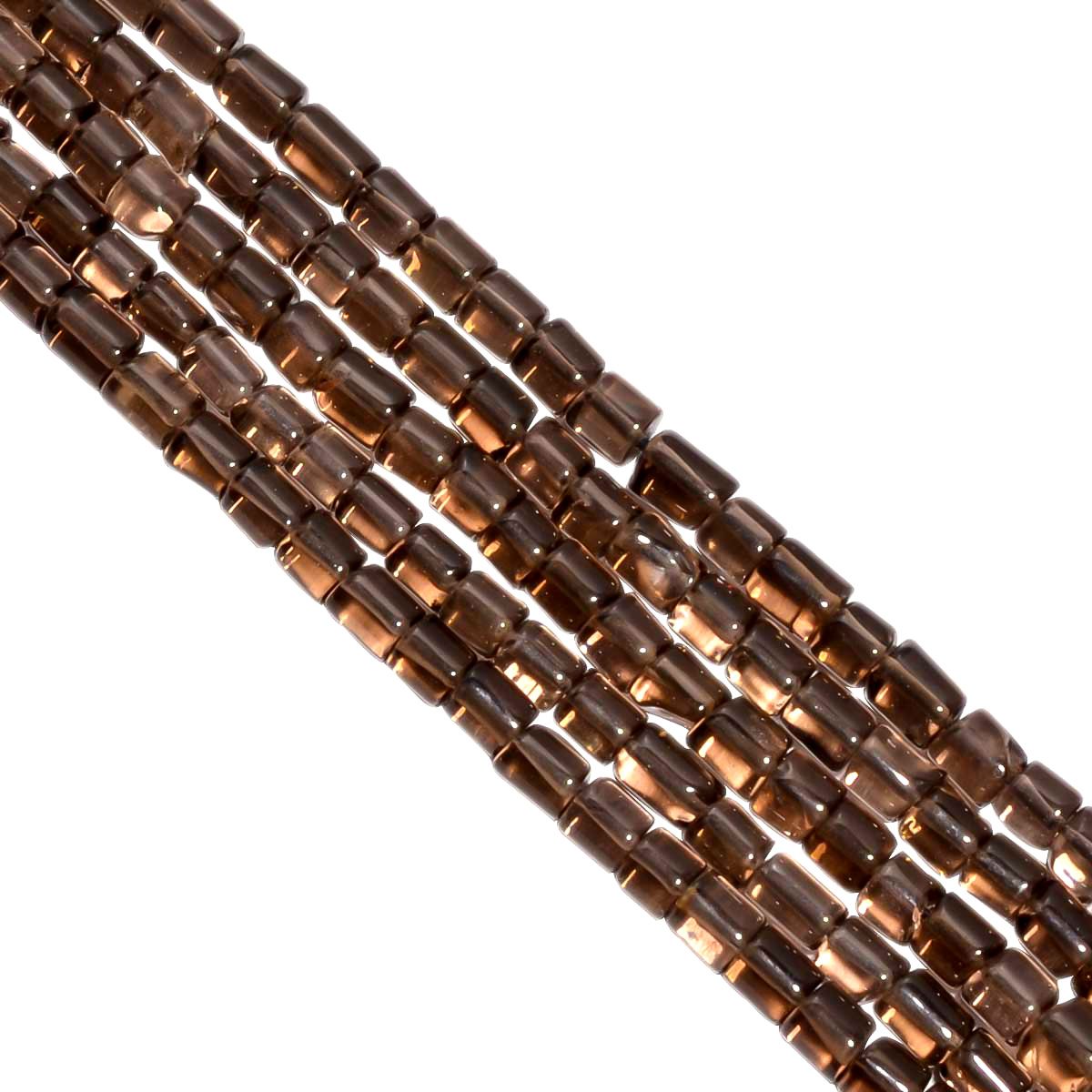 Smoky Quartz 5-7mm Smooth Roundel Beads Strand, Smoky Quartz Plain Roundel Beads Strand, Smoky Quartz