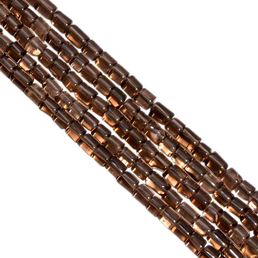 Smoky Quartz 5-7mm Smooth Roundel Beads Strand, Smoky Quartz Plain Roundel Beads Strand, Smoky Quartz