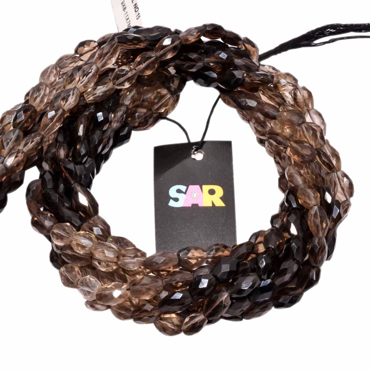 Smoky Quartz 9x8-11x7mm Faceted Oval Beads Strand, Smoky Quartz Faceted Oval Beads, Smoky Quartz