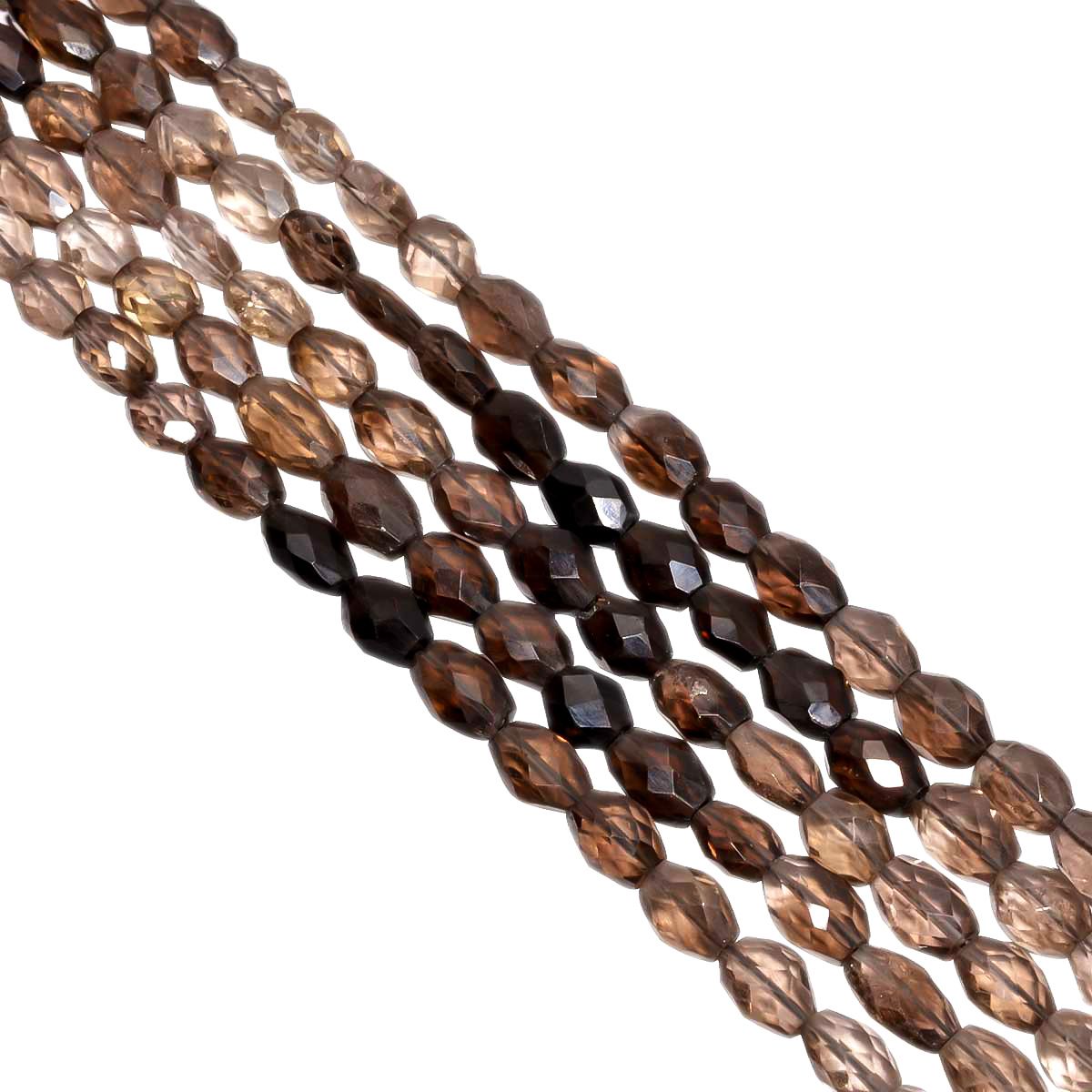 Smoky Quartz 9x8-11x7mm Faceted Oval Beads Strand, Smoky Quartz Faceted Oval Beads, Smoky Quartz