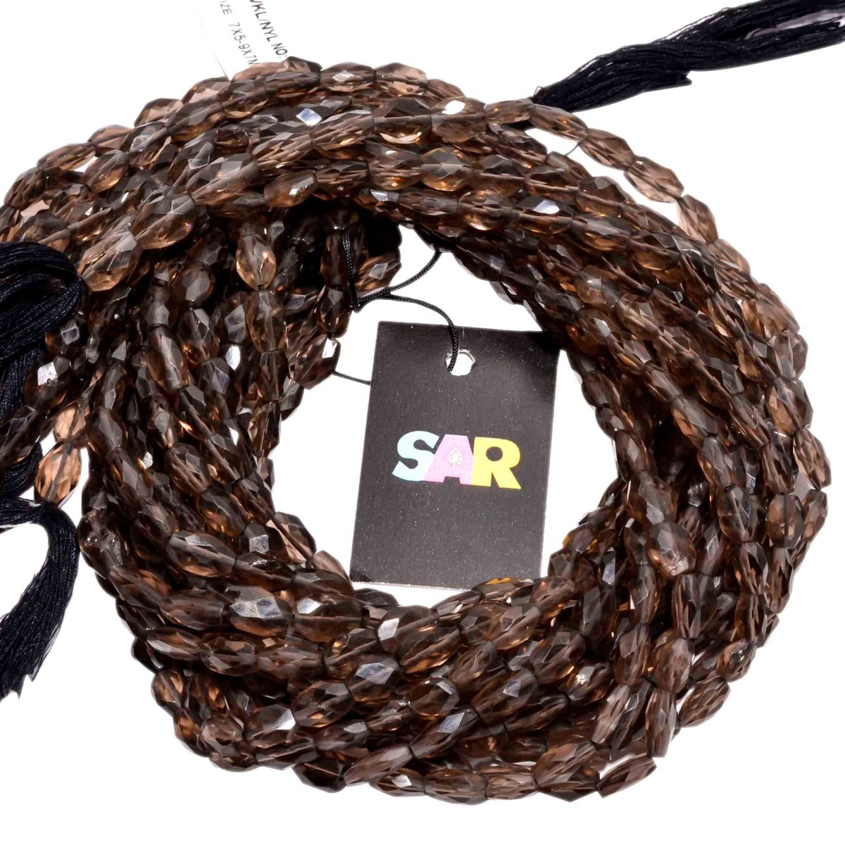 Smoky Quartz 7x5-12x9mm Rose Cut Faceted Oval Beads, Smoky Quartaz Rose Cut Faceted Oval Beads, Smoky Quartz