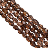 Smoky Quartz 7x5-12x9mm Rose Cut Faceted Oval Beads, Smoky Quartz Rose Cut Faceted Oval Beads, Smoky Quartz