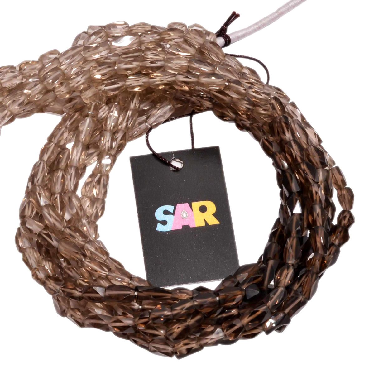 Smoky Quartz 3x8-4x10mm Faceted Cube Beads Strand, Smoky Quartz Faceted Cube Beads, Smoky Quartz Cube Beads Strand