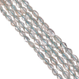 Blue Topaz (Dyed)  6x4-7x5mm  Faceted Stone Beads, (Roundel Shape)