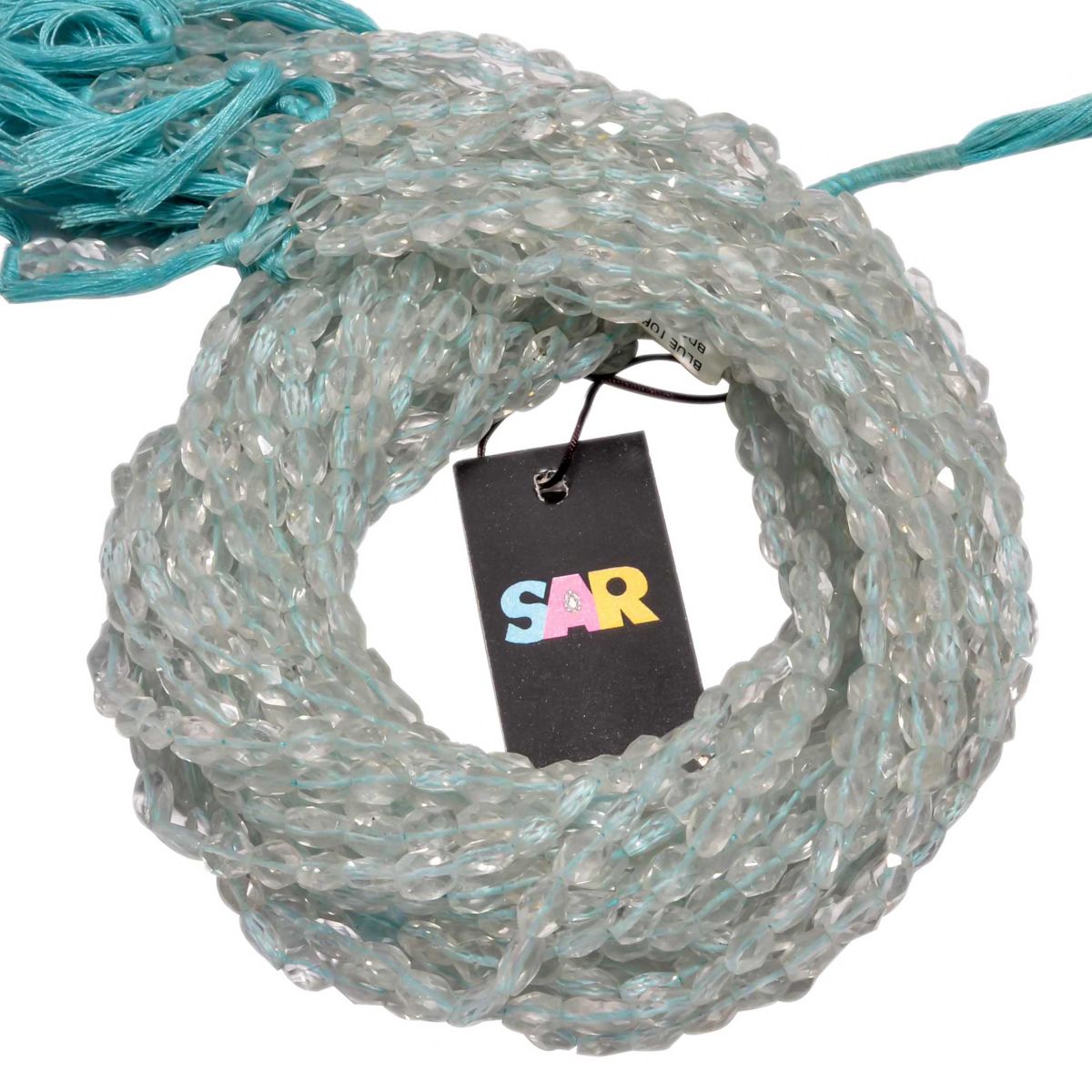 Blue Topaz (Dyed) Faceted Stone Beads Oval Shape, ( 7x5-8x6mm )