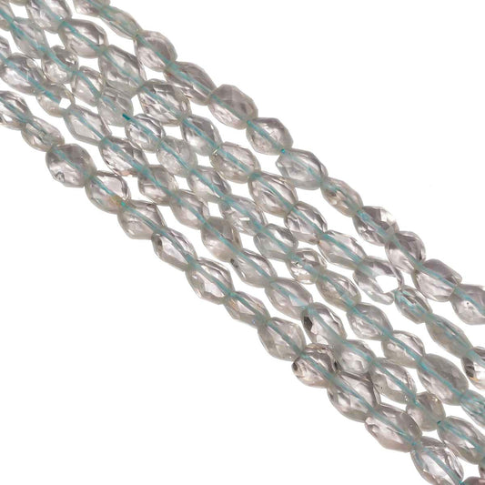 Blue Topaz (Dyed) Faceted Stone Beads Oval Shape, ( 7x5-8x6mm )