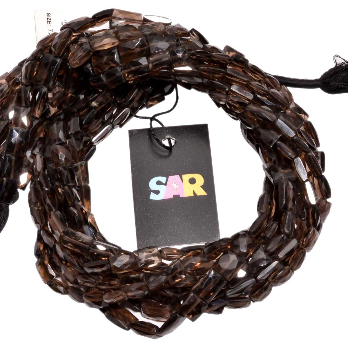 Smoky Quartz 6x8-10x8mm Faceted Rectangle Beads Strand, Smoky Quartz Faceted Rectangle Beads