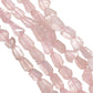 Rose Quartz Faceted Beaded Beads - 11x9-20x10mm Size and Tumble Shape