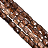 Smoky Quartz 10x8.5-9.5x10.5mm Faceted Rectangle Beads Strand, Smoky Quartz Faceted Rectangle Beads, Smoky Quartz Beads
